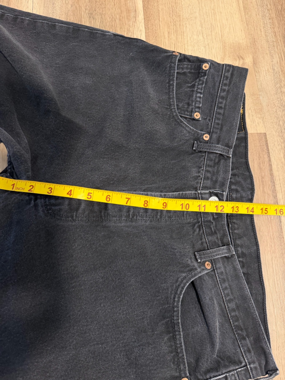VTG Levi's 501 Button Fly Black Denim Jeans 36x30 tag 38x30 1999 Canada Made - Picture 14 of 15